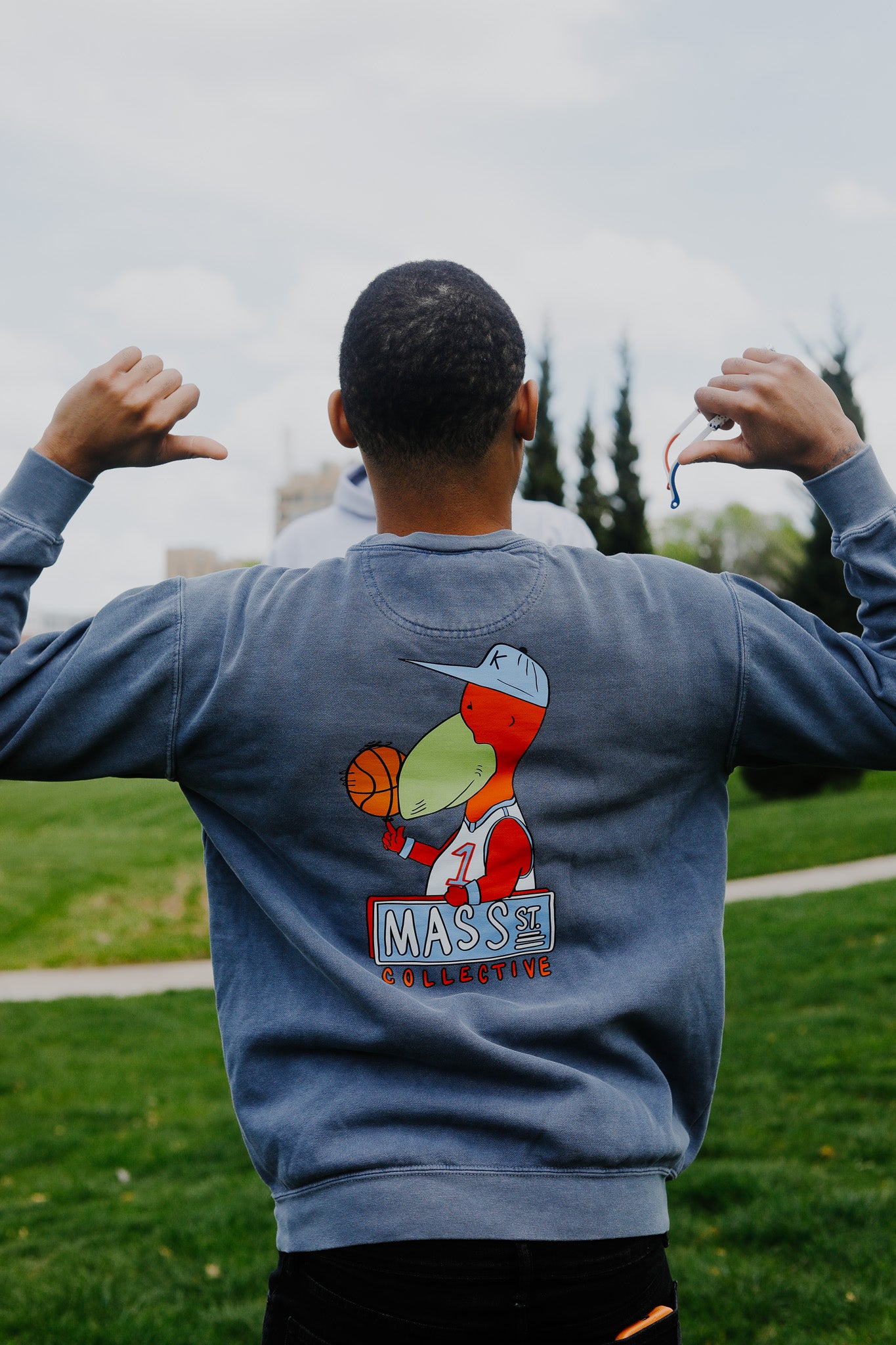 Mass St. Collective + Poppyhawk Basketball Crew Sweatshirt